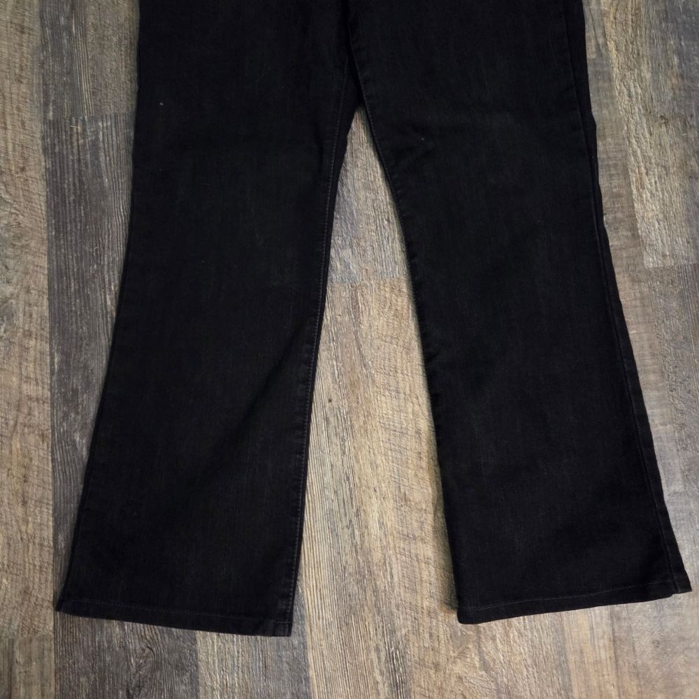 Bandolino Charcoal Black Stretch Bling Pocket Bootcut Jeans - Picture 4 of 12
